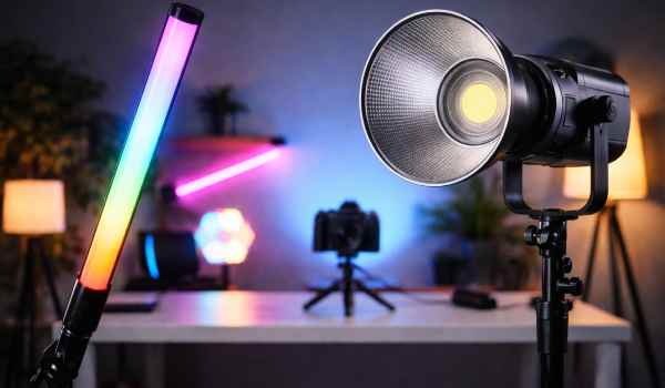 نور باتومی بهتر است یا ویدیو لایت؟ مقایسه کامل برای تولید محتوا و اینستاگرام